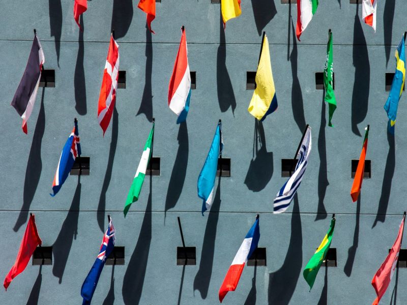 Flaggen Vogelperspektive